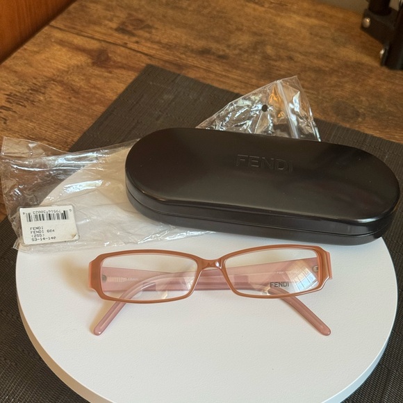 NIB Authentic Fendi “Readers” (Reading Glasses) 0 Power Fill w/ Your Own Script! - Picture 3 of 12